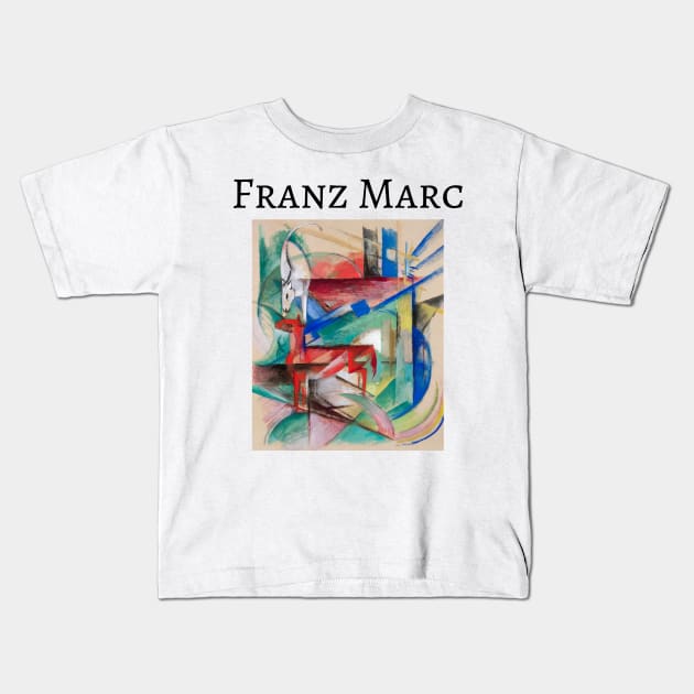 Franz Marc abstract artwork Kids T-Shirt by Cleopsys